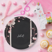 Bamboe Roze Sakura Kersenbloesem Vrijgezellenfeest Papieren Bordje (Feest)