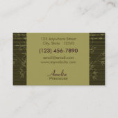 Bamboe Salon of Spa-Visitekaartje Visitekaartje (Achterkant)