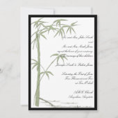 Bamboe schoonheid bruiloft uitnodiging (Voorkant)