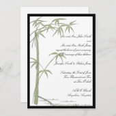 Bamboe schoonheid bruiloft uitnodiging (Voorkant / Achterkant)