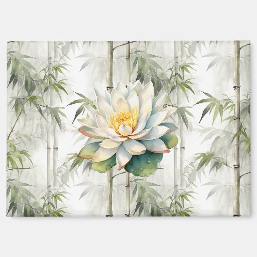 Bamboe Sereniteit Lotus Magneet (Voorkant)
