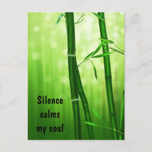 Bamboe - Silence Calms My Soul Briefkaart (Voorkant)
