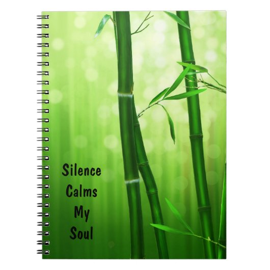 Bamboe - Silence Calms My Soul Notitieboek (Voorkant)