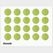 Bamboe silhouet achtergrond Sjabloon groen Ronde Sticker (Vel)