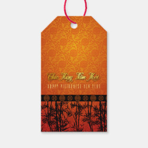 Bamboe Silhouet Vietnamees Nieuwjaar persGT Cadeaulabel
