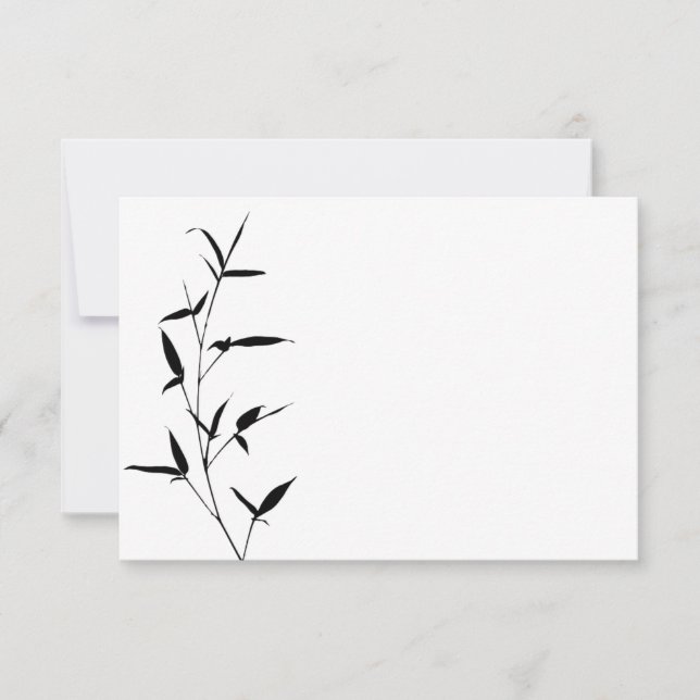 Bamboe Silhouette Background Sjabloon Blank Black (Voorkant)