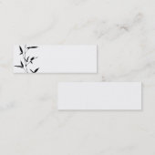 Bamboe Silhouette Background Sjabloon Blank Black Mini Visitekaartje (Voorkant / Achterkant)