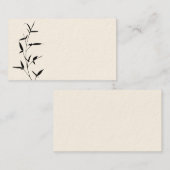 Bamboe Silhouette Background Sjabloon Blank Black Visitekaartje (Voorkant / Achterkant)