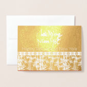 Bamboe Silhouette Vietnamees nieuwjaarsLuxe GC Folie Kaarten (Voorkant met envelop)