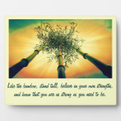 Bamboe Sky Wall Plaque met quote Fotoplaat (Voorkant)