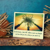 Bamboe Sky Wall Plaque met quote Fotoplaat (Zijkant)