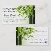 Bamboe Spa Skin Care Massage Salon Reiki Afsprakenkaartje (Voorkant / Achterkant)