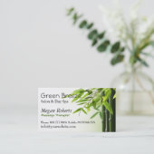 Bamboe Spa Skin Care Massage Salon Reiki Afsprakenkaartje (Staand voorkant)