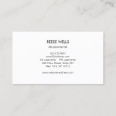 Bamboe Stalks Gezondheid en Wellness Visitekaartje (Achterkant)