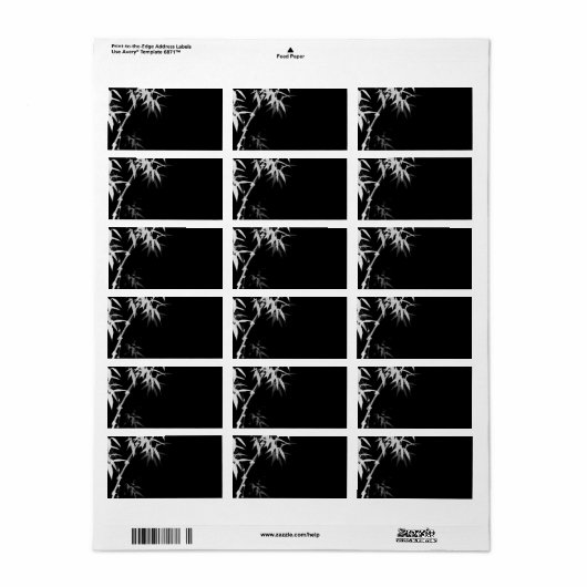 Bamboe Stalks L Oriental Zen Touch Leeg Label (Full Sheet)