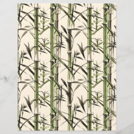 Bamboe Stengels en bladeren Scrapbook Papier