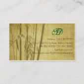 Bamboe-stijl Visitekaartje (Achterkant)