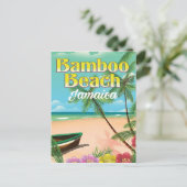 Bamboe Strand Jamaica Briefkaart (Staand voorkant)