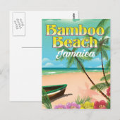 Bamboe Strand Jamaica Briefkaart (Voorkant / Achterkant)