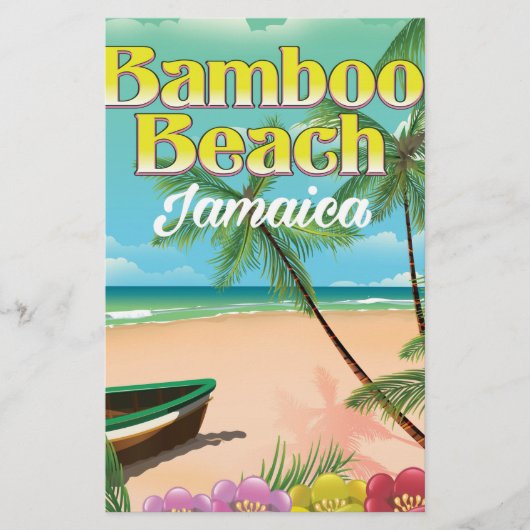 Bamboe Strand Jamaica Briefpapier (Voorkant)