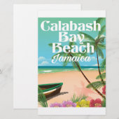 Bamboe Strand Jamaica Briefpapier (Voorkant / Achterkant)