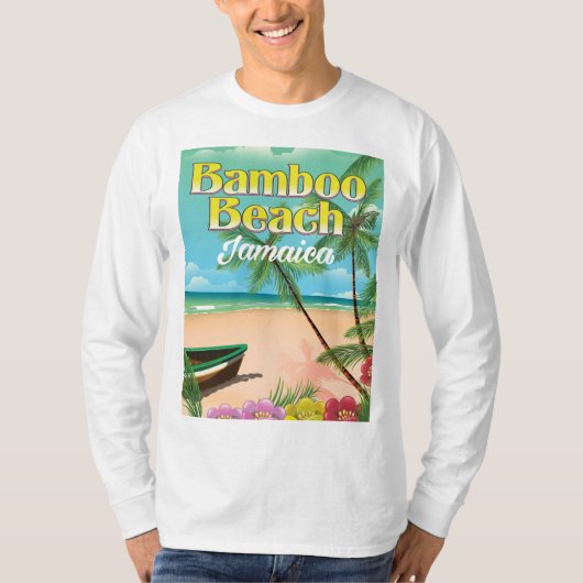 Bamboe strand Jamaica T-shirt (Voorkant)