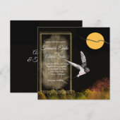 Bamboe & Swallow Wedding Invitation Kaart (Voorkant / Achterkant)
