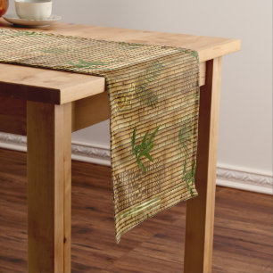 Bamboe Tapa Cloth Table Runner Korte Tafelloper