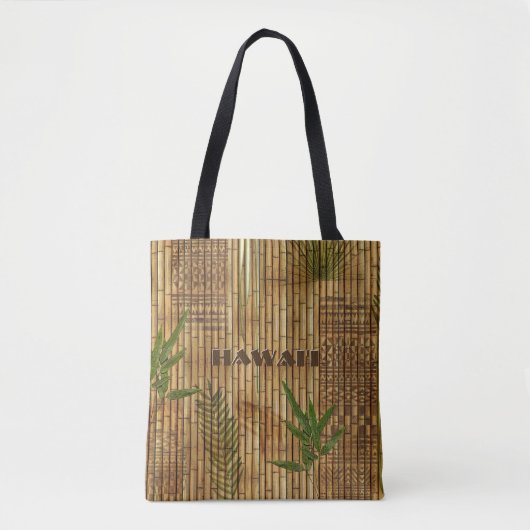 Bamboe Tapa Doek w/out jouw tekst Tote Bag (Voorkant)