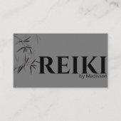 Bamboe Theme Reiki Practioner Visitekaartje (Voorkant)