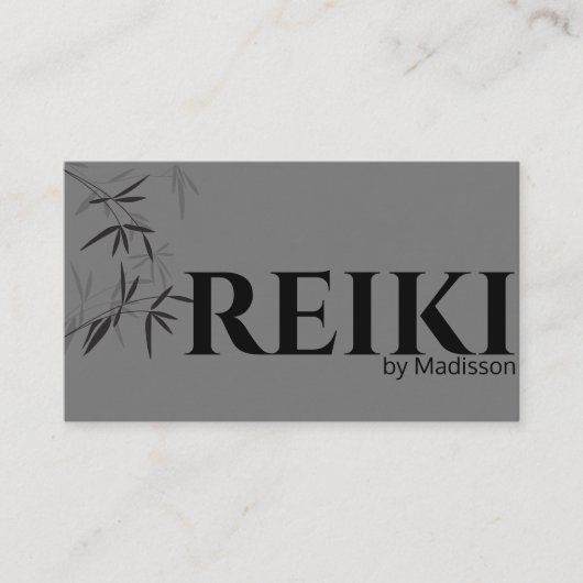 Bamboe Theme Reiki Practioner Visitekaartje (Voorkant)
