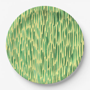 Bamboe Tiki Groen Watercolor Design Papieren Bordje