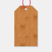Bamboe Toast Wood Grain look Cadeaulabel (Achterkant)