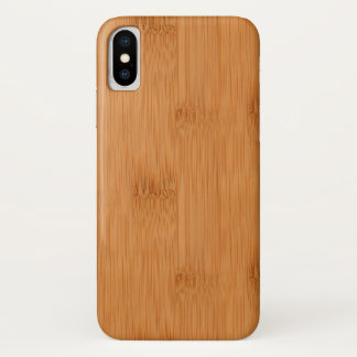 Bamboe Toast Wood Grain look iPhone X Hoesje