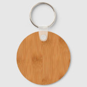 Bamboe Toast Wood Grain look Sleutelhanger (Voorkant)