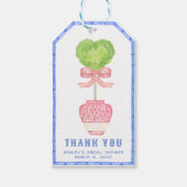 Bamboe Topiary Tuin | Chinoiserie Bruidsdiner Cadeaulabel (Voorkant)