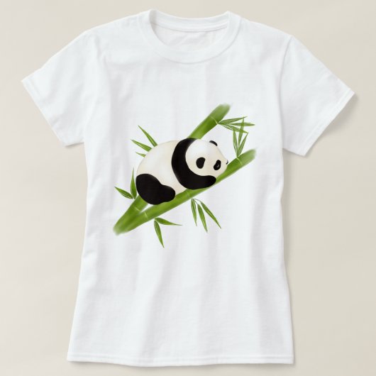 Bamboe Tree Panda Beer T shirt (Design voorkant)