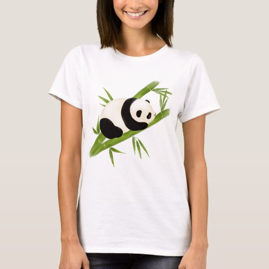 Bamboe Tree Panda Beer T shirt (Voorkant)