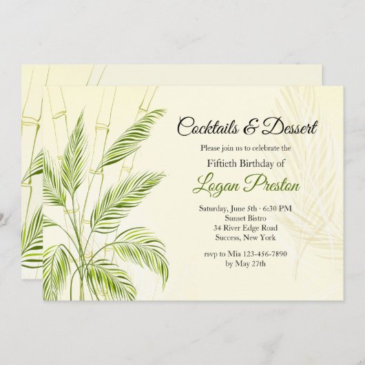 Bamboe uitnodiging (Voorkant / Achterkant)