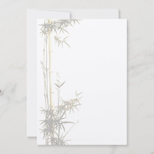 Bamboe-uitnodiging Kaart (Voorkant)