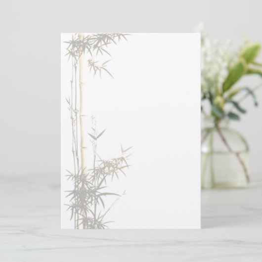 Bamboe-uitnodiging Kaart (Staand voorkant)