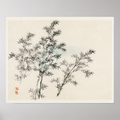 Bamboe van Kono Bairei (1844-1895) Poster (Voorkant)