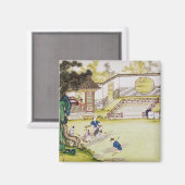 Bamboe verzamelen om papier te maken magneet (Voorkant / Achterkant)