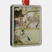 Bamboe verzamelen om papier te maken metalen ornament (Rechts)