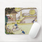 Bamboe verzamelen om papier te maken muismat (Met muis)