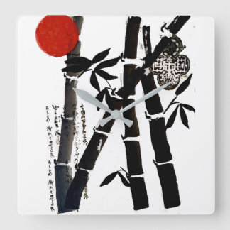 Bamboe Vierkante Klok