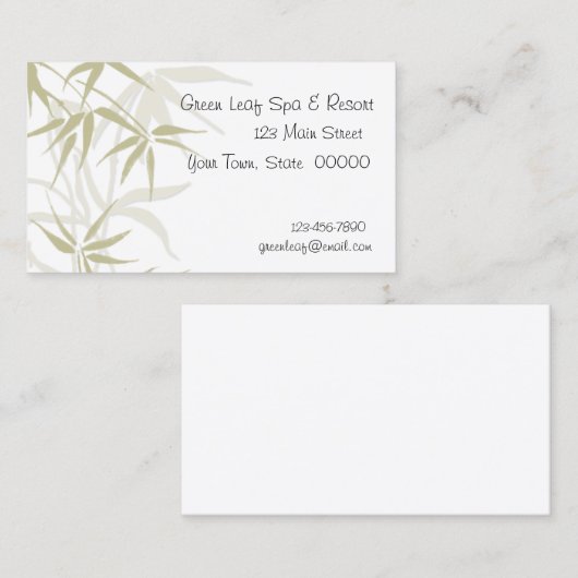 Bamboe Visitekaartje (Voorkant / Achterkant)