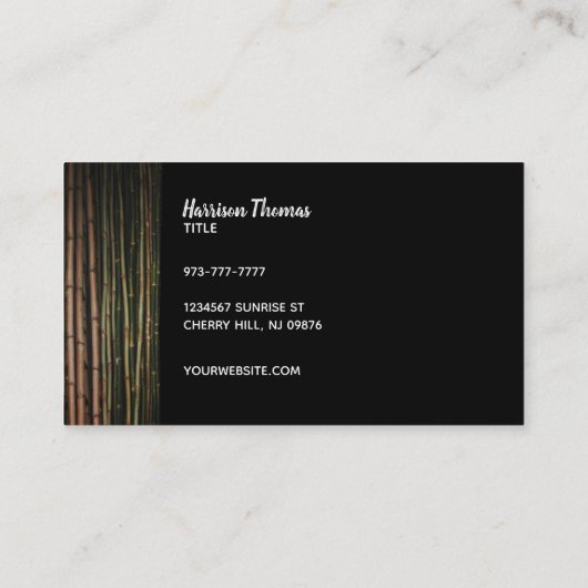 Bamboe Visitekaartjes (Achterkant)