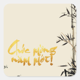 Bamboe Vissen Vietnamees Nieuwjaar Sticker