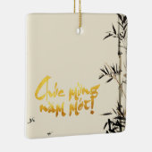 Bamboe vist Vietnamees nieuwjaarsvizier CO Keramisch Ornament (Rechts)